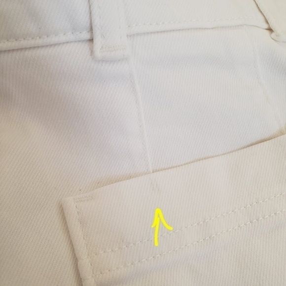 Babaton Andro White Twill Pants High Rise Straight Leg Cropped - Picture 10 of 10